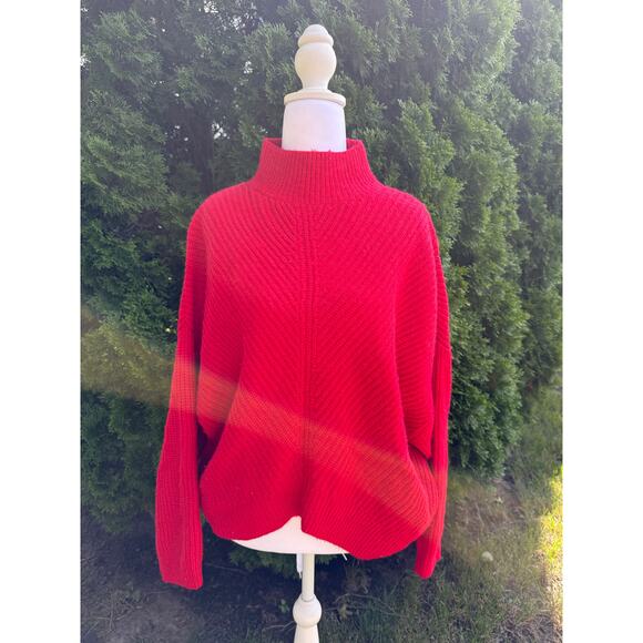 Express Sweaters - Express Red Shaker Sweater Size Medium